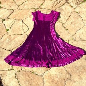 Vintage crinkle satin crepe dress